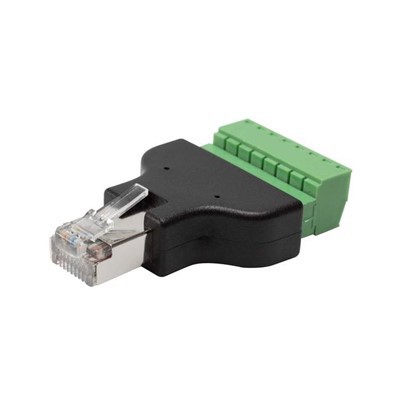 Rj45 8P8C Nam đến 8pin Khối đầu nối trục vít