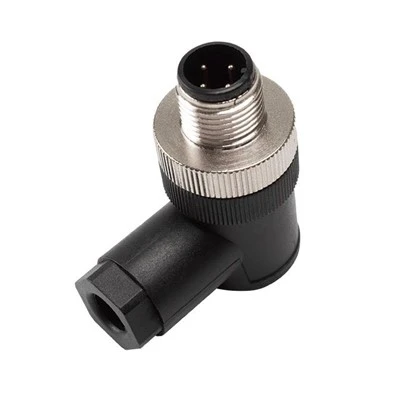 Đầu nối góc phải hàng không tròn M12 4 Pin Nam